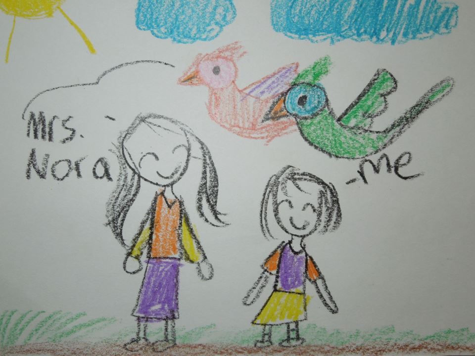 Student drawing of Ms. Nora