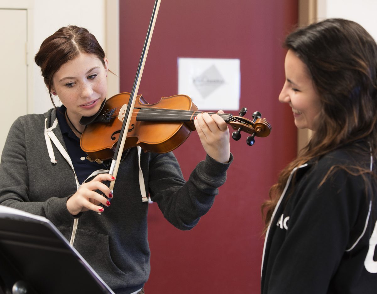 Practicing Violin
