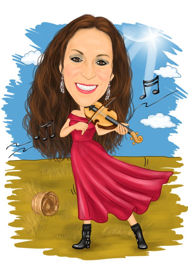 Illustration of Nora Teipen singing